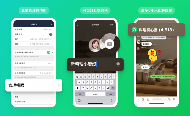 LINE今天宣布，将在台湾推出新型网路聊天室「LINE社群」。   图：LINE／提供